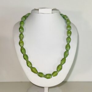 Bold green beads necklace
