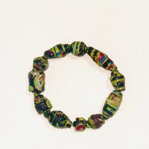 Black with Royal Colors Stretch Bracelet