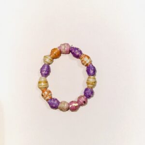 stretch bracelet of Purple and other Bollywood inspired colors