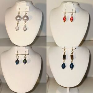 4 sets of Stone Look Earrings