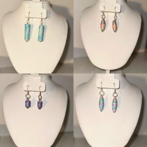 4 Geometric Design Earrings