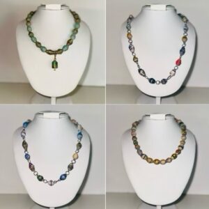 image of 4 of the necklaces from the Pottery Collection