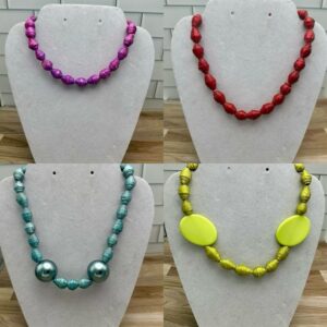 image of 4 of the necklaces from the Glitter Collection