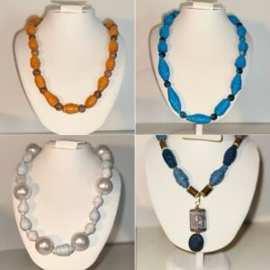 image of 4 necklaces in the Stone Look Collection
